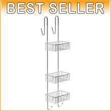 Load image into Gallery viewer, Space-Saving 3-Tier Chrome Shower Shelf - Fits Up to 0.78” Screens, Towel Hooks