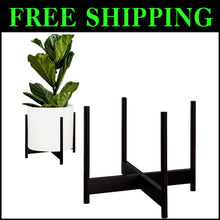 Load image into Gallery viewer, Eco-Friendly Bamboo Plant Stand - 14.9 Inch Mid Century Design for Large Pots