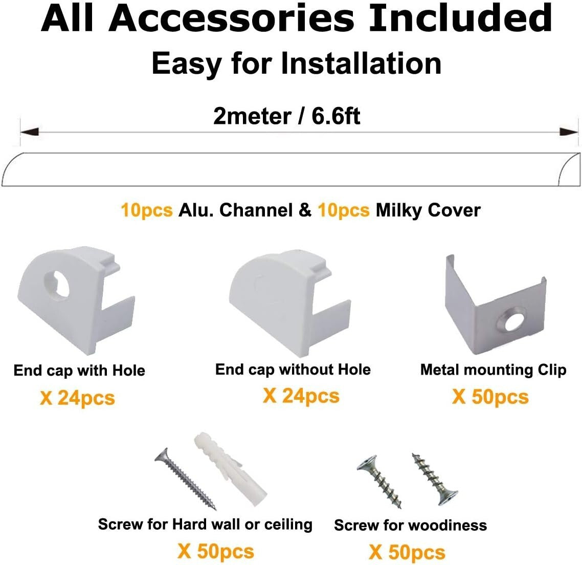 Elegant 2M V Shape Aluminum LED Channels for Simple & Stylish Lighting Solutions