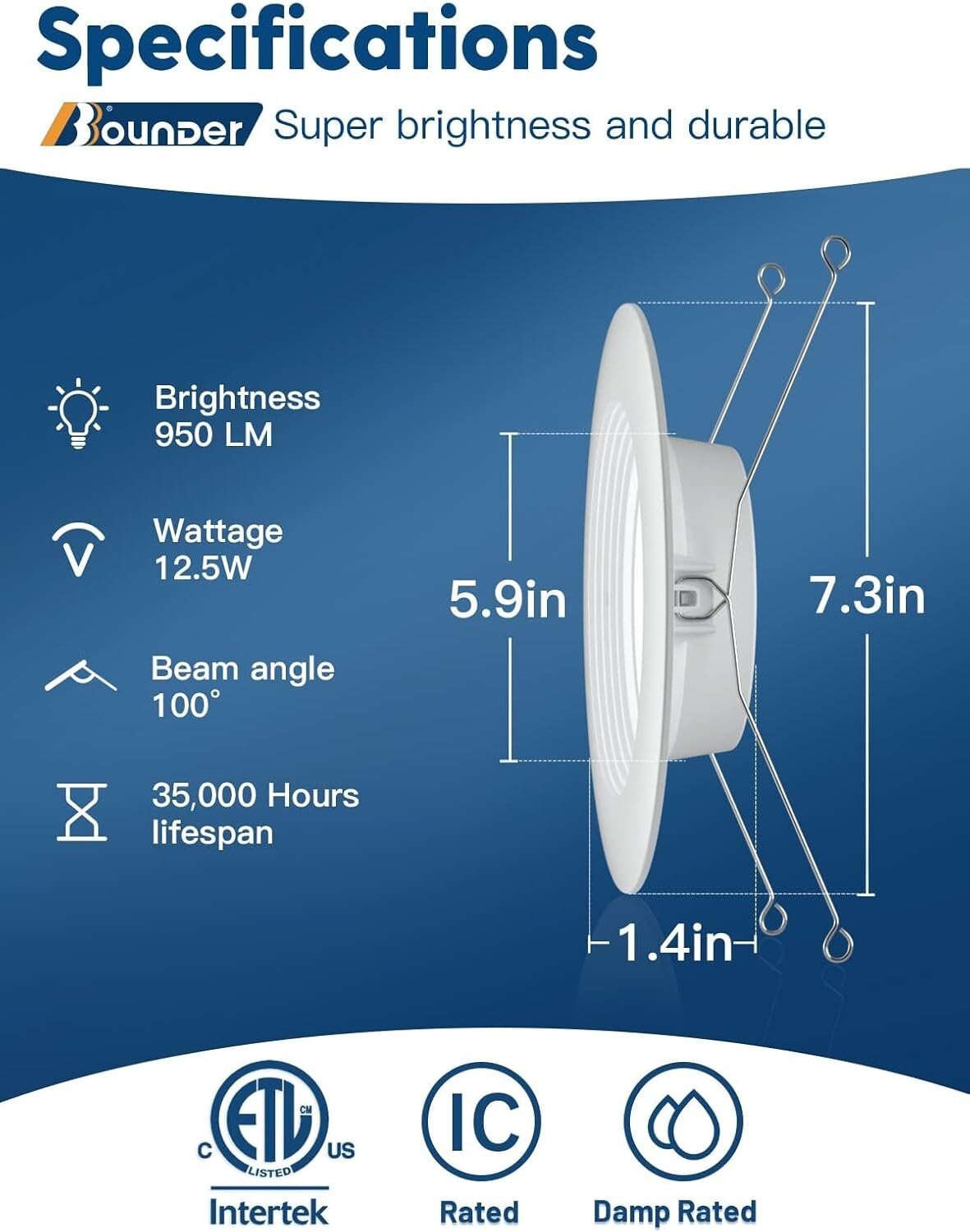 Versatile 12-Pack LED Recessed Light with Adjustable Color Temperature, Dimmable