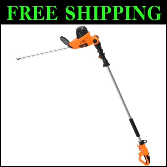 18 Inch Corded Hedge Trimmer - Adjustable Reach & Safety Features Included