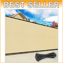 Load image into Gallery viewer, Multi-Purpose 6' x 50' Beige Privacy Screen - Perfect for Gardens or Patios