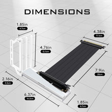 Load image into Gallery viewer, White Vertical GPU Bracket with ARGB Lighting - Supports Most Graphics Cards