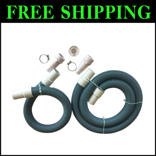 Leak-Resistant Pool Filter Hose Kit - 3ft & 6ft with PTFE Tape, Adapters, Clamps