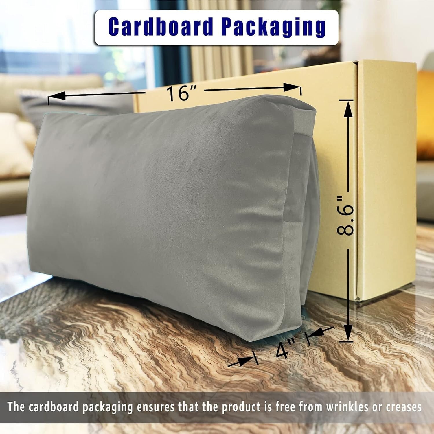 Light Gray Recliner Head Pillow for Neck Pain Relief - Extra Soft & Portable