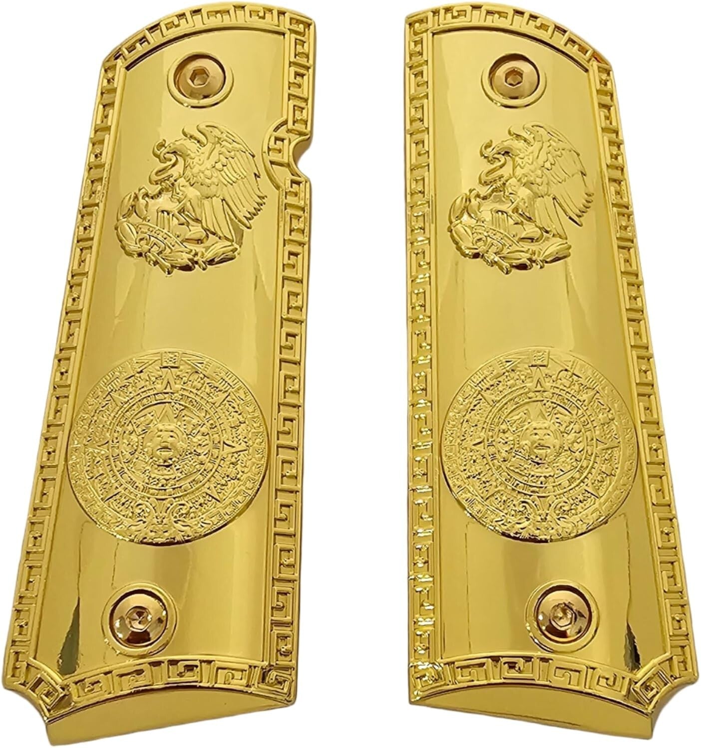 Luxury Gold-Plated 1911 Grips for Colt, Rock Island & More - Ambidextrous Design
