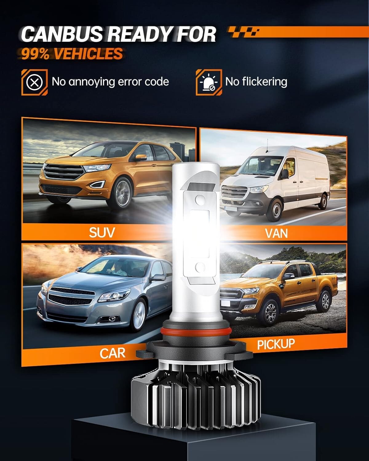 Safety-First 9005 H11 Fog Bulbs with Focus Beam Design - Enhance Night Driving
