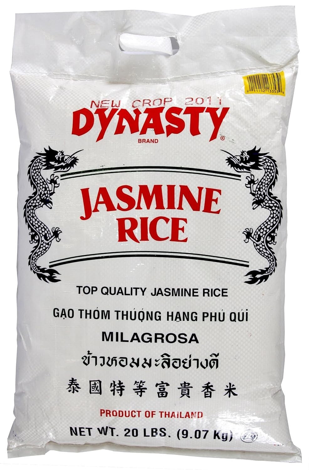 Organic Jasmine Rice 20-Pound Bag - Authentic Thai Flavor for Asian Cuisine