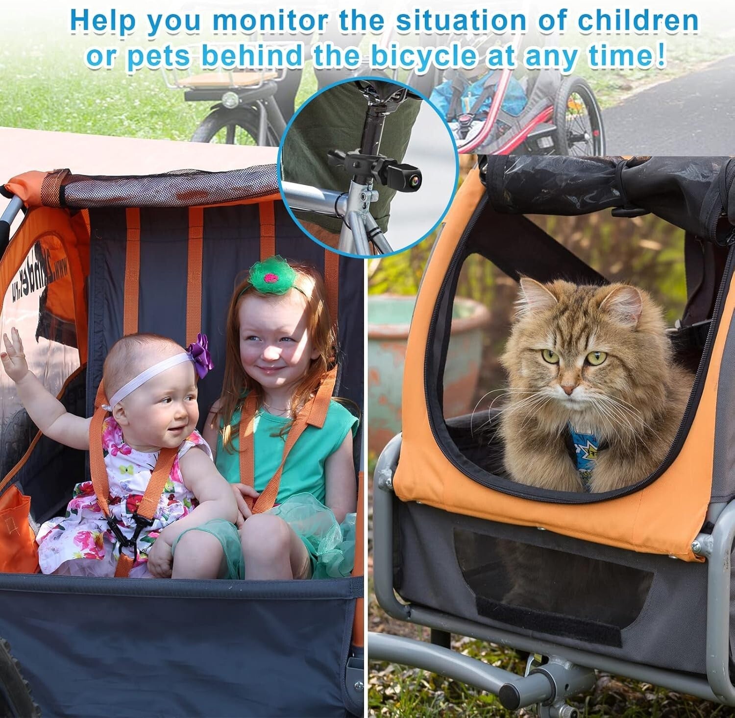 1080P AHD Bike Rear View Camera with 4.3'' Display - Safer Cycling Experience