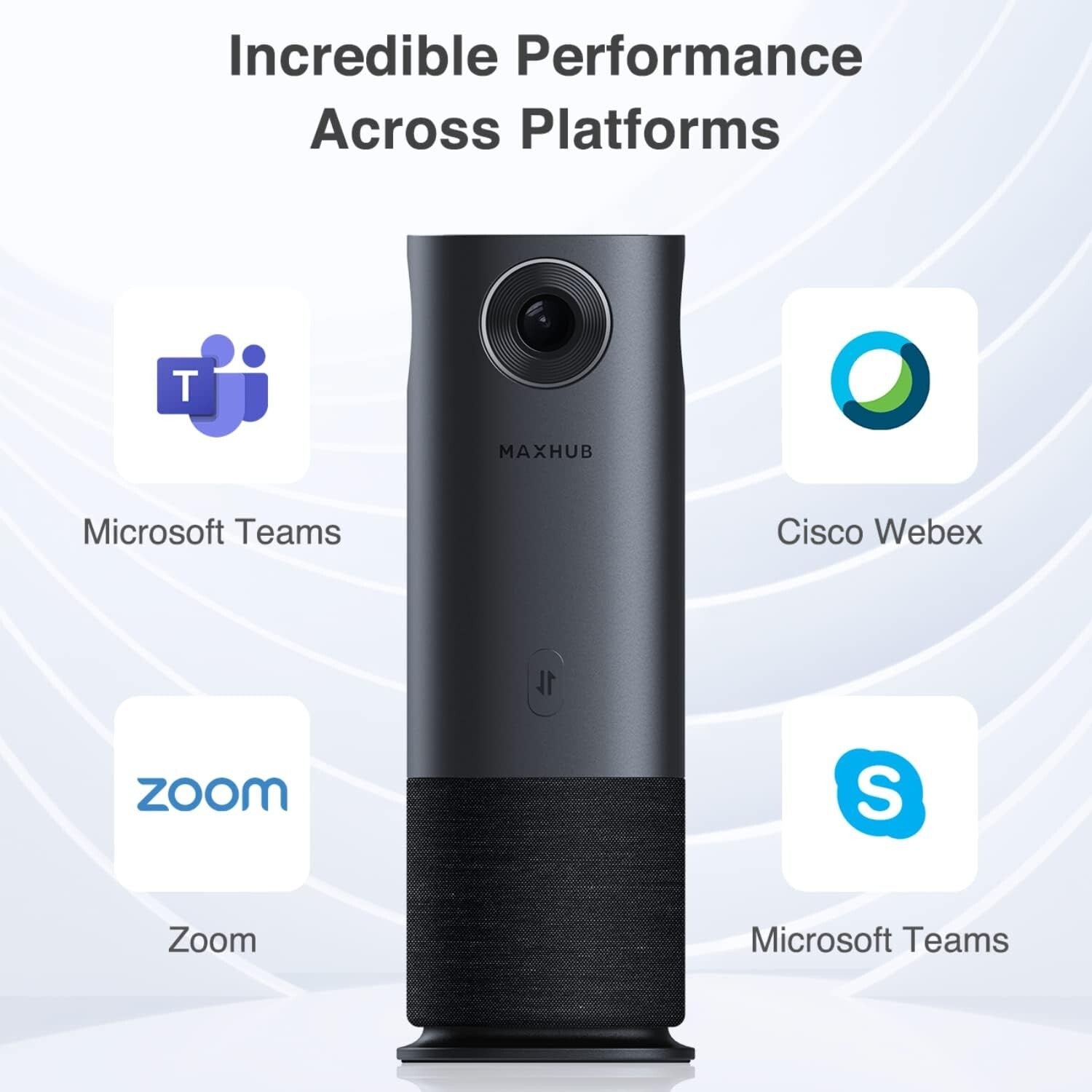 MAXHUB 360-Degree 4K Smart Video Conference Camera with Auto Speaker Tracking