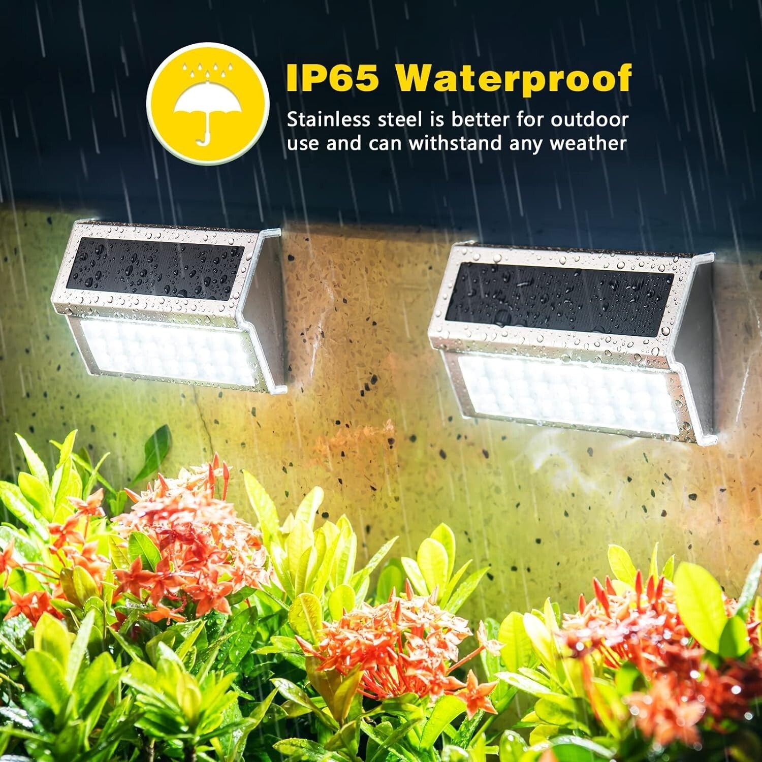 Energy-Saving Outdoor Solar Lights - Waterproof Stainless Steel Lighting Kit