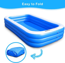 Load image into Gallery viewer, Large 120" x 72" Rectangular Kiddie Pool - Perfect for Backyard Gatherings!