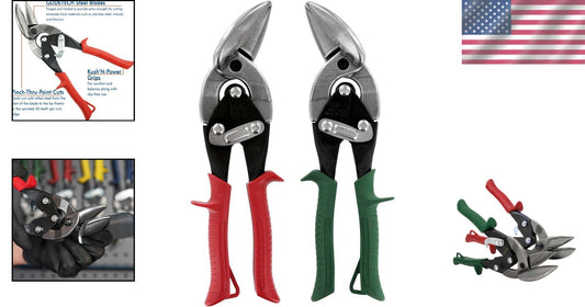 Effortless Cutting with Midwest Aviation Snips - KUSH'N-POWER Ergonomic Handles