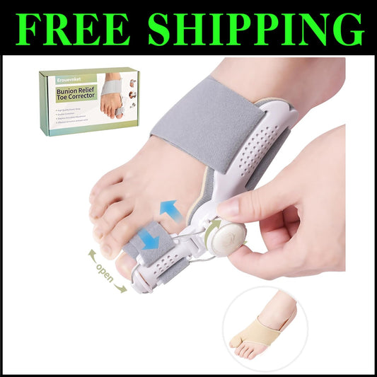 Adjustable Bunion Corrector & Toe Separator Set - Unisex Foot Comfort Relief