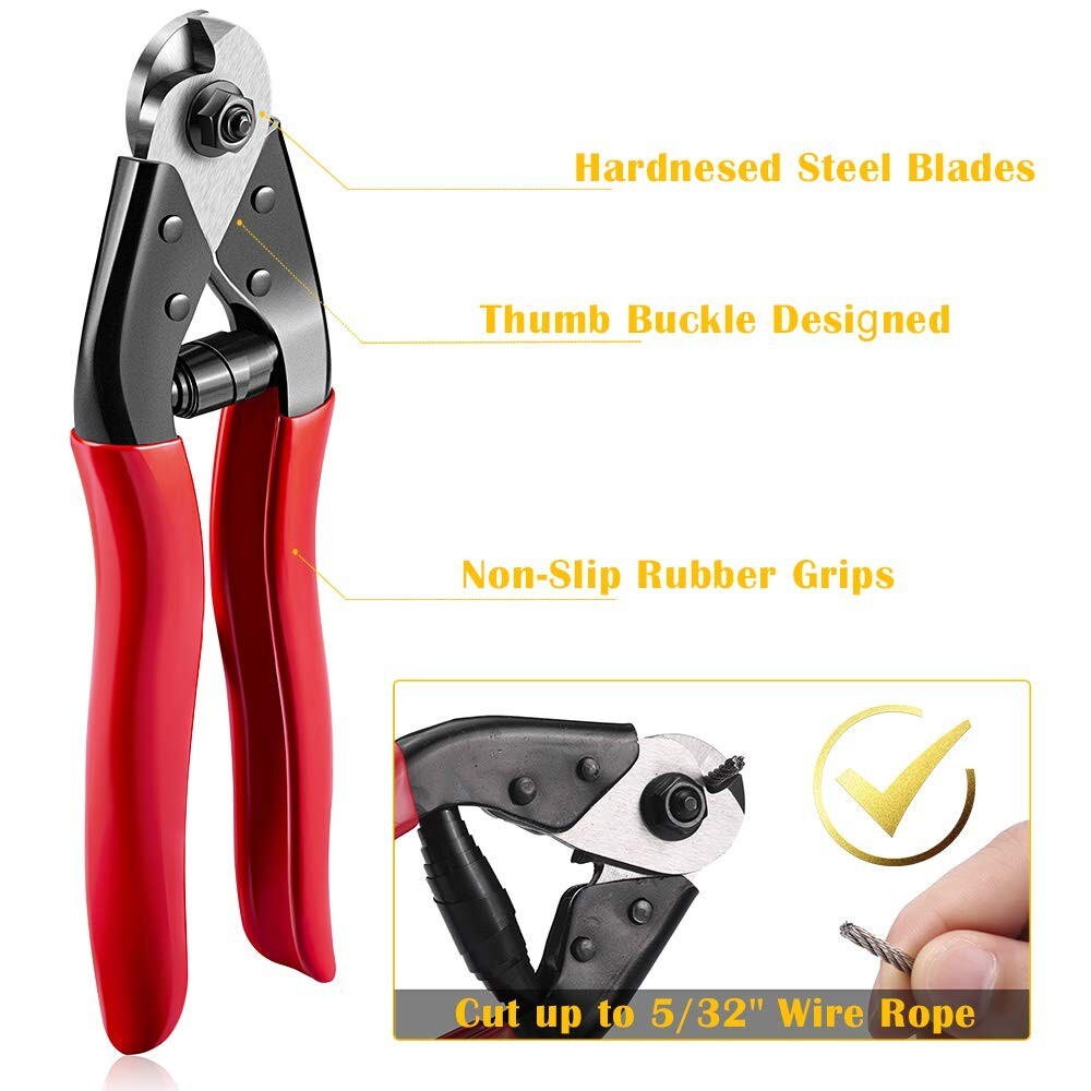 Durable Hydraulic Crimping Tool with Ergonomic Grip - Perfect for Cable Railing
