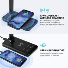 Load image into Gallery viewer, Multi-Functional LED Desk Lamp - Fast Charger, Eye-Caring Light &amp; Modern Design