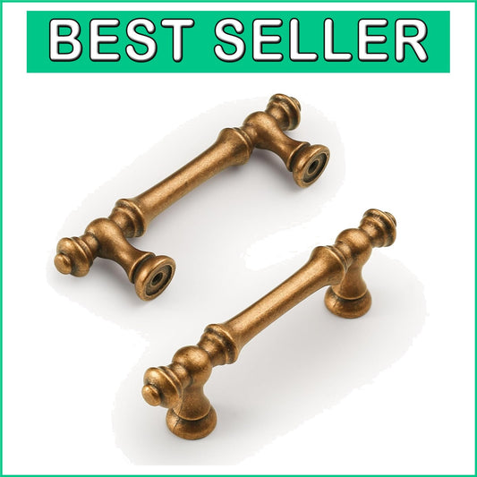 Durable Antique Brass Cabinet Pulls 3 Inch - Perfect for Home Upgrade