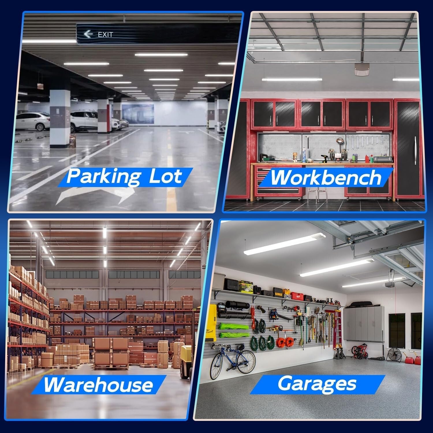 Energy Efficient 4FT Linkable LED Lights - 42W, ETL Certified Utility Solution