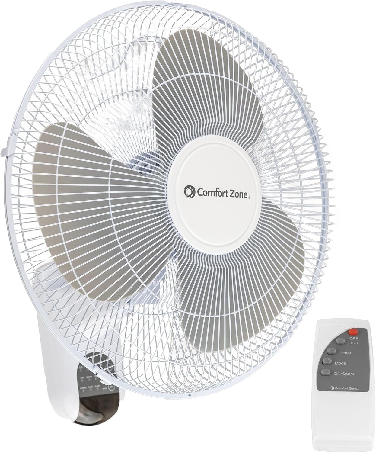 Adjustable 16-Inch Wall-Mount Fan with Remote - Perfect for Home, Office & Gym