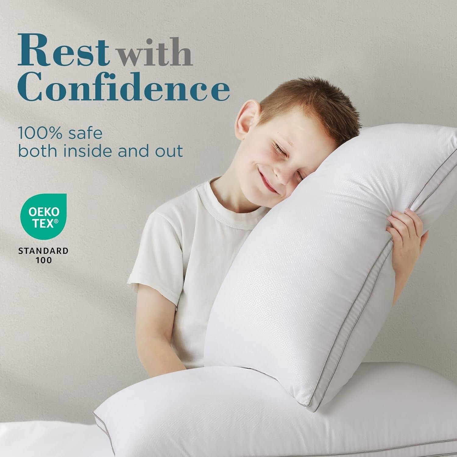 Dual Pack Standard Bed Pillows – Down Alternative, Oeko-Tex Certified Quality