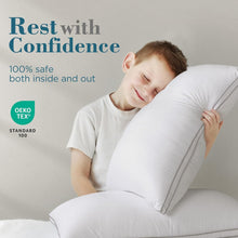 Load image into Gallery viewer, Dual Pack Standard Bed Pillows – Down Alternative, Oeko-Tex Certified Quality