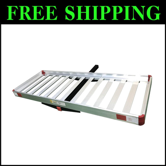 60" Hitch Mount Aluminum Cargo Carrier Rack for SUVs & Trucks - 500 LB Capacity