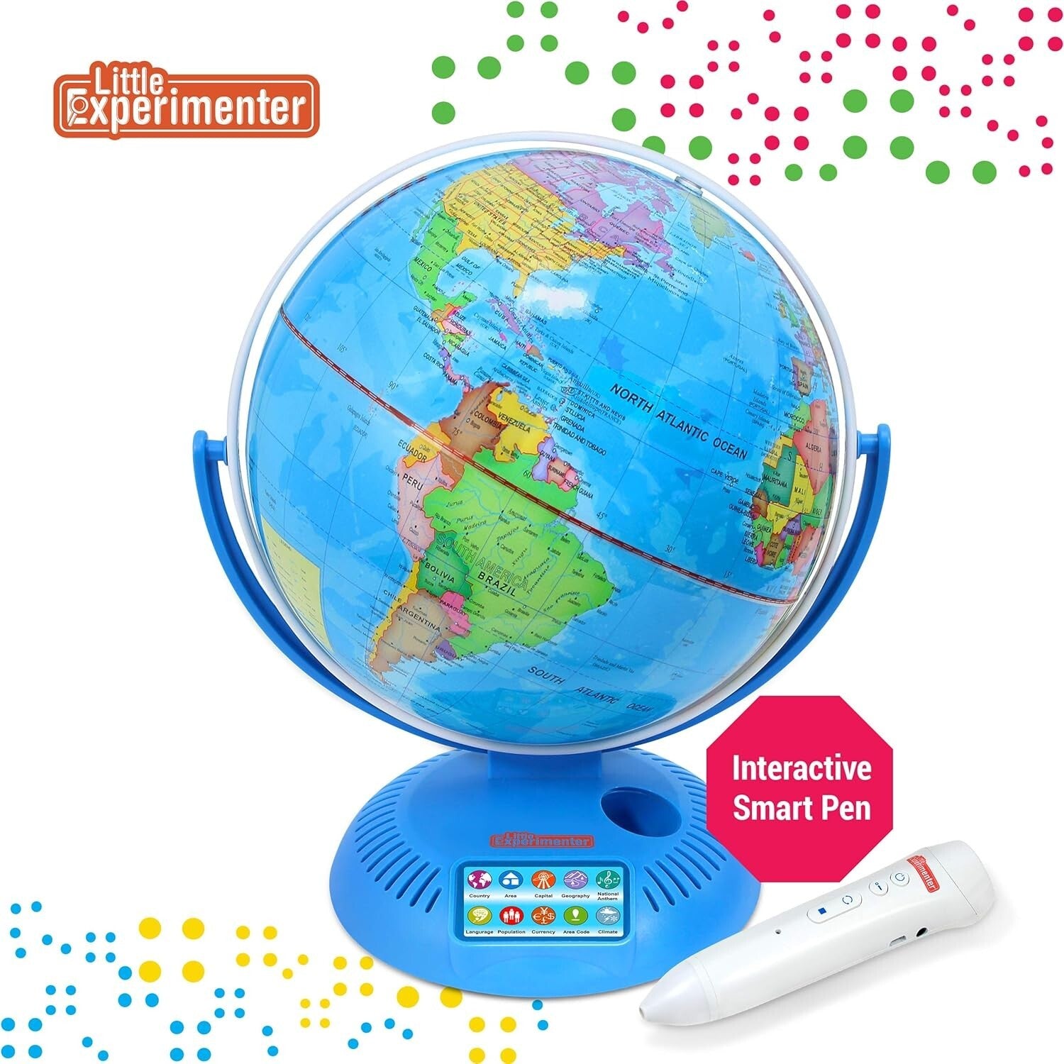 9-Inch Interactive Educational Globe with Smart Audio Pen - Fun Trivia for Kids