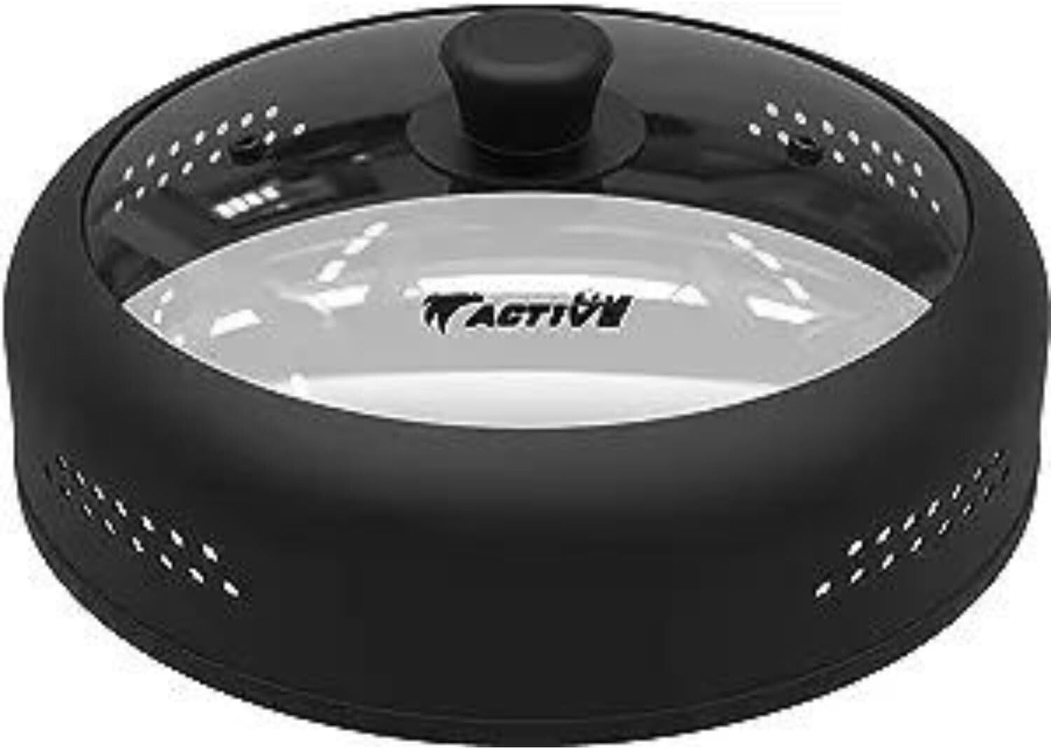 Dishwasher Safe 11.5'' Microwave Cover - Black Silicone Lid for Easy Cooking