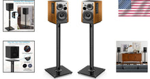 Load image into Gallery viewer, Elegant Black Floor Speaker Stands for Klipsch &amp; Yamaha - Ideal for Home Audio