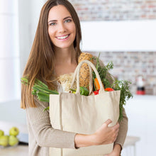 Load image into Gallery viewer, Multipurpose Reusable Shopping Bag - Heavy Duty Comfortable Canvas Tote