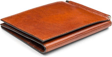 Load image into Gallery viewer, Men's Wallet with Spring-Loaded Money Clip &amp; 6 Card Slots - Amber Brown