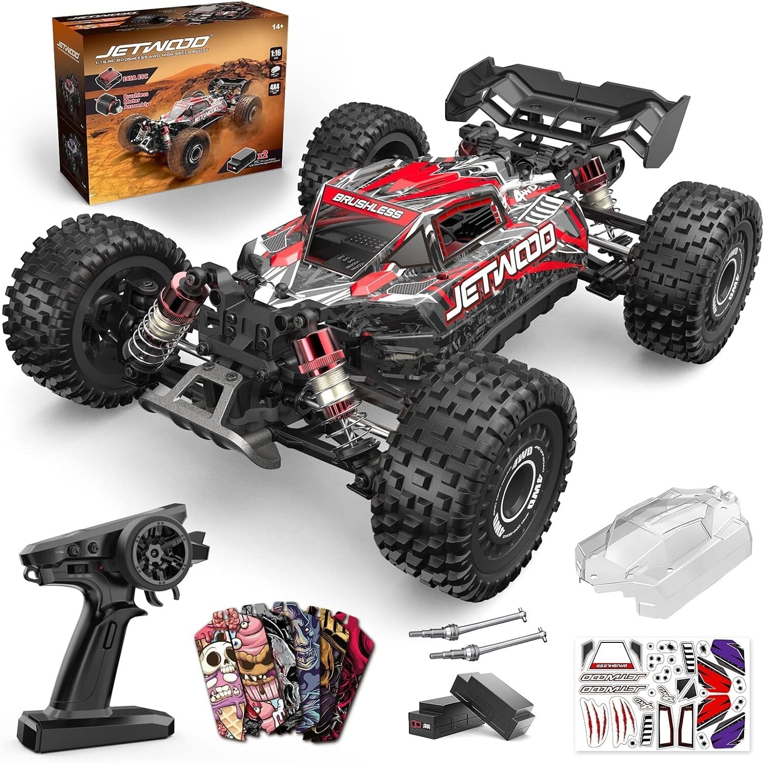 Brushless 1/16 RC Car & Truck, 42mph Offroad Vehicle for Thrilling Racing Fun