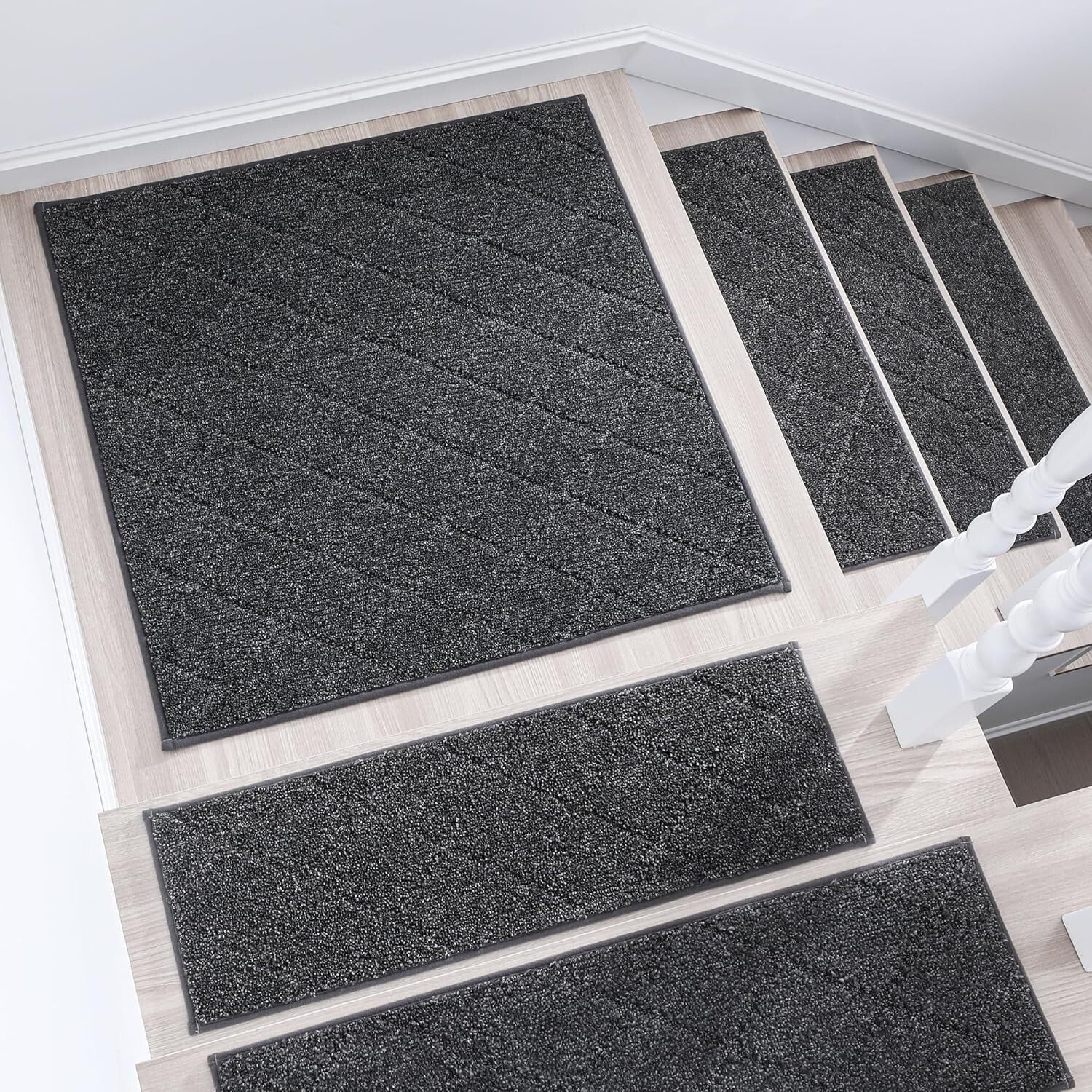 Edging Stair Runners - 30x30 Non-Slip, Water-Resistant for Safe Indoor Steps