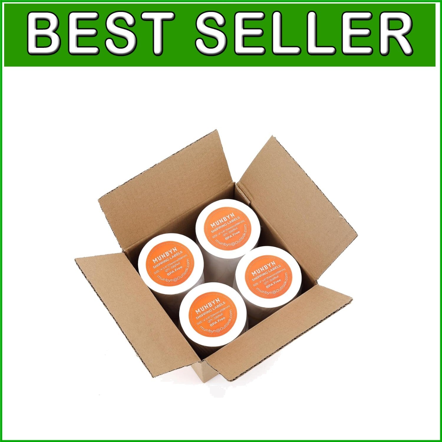 Durable 4"x6" Direct Thermal Shipping Labels, 880 Labels Total, Eco-Friendly