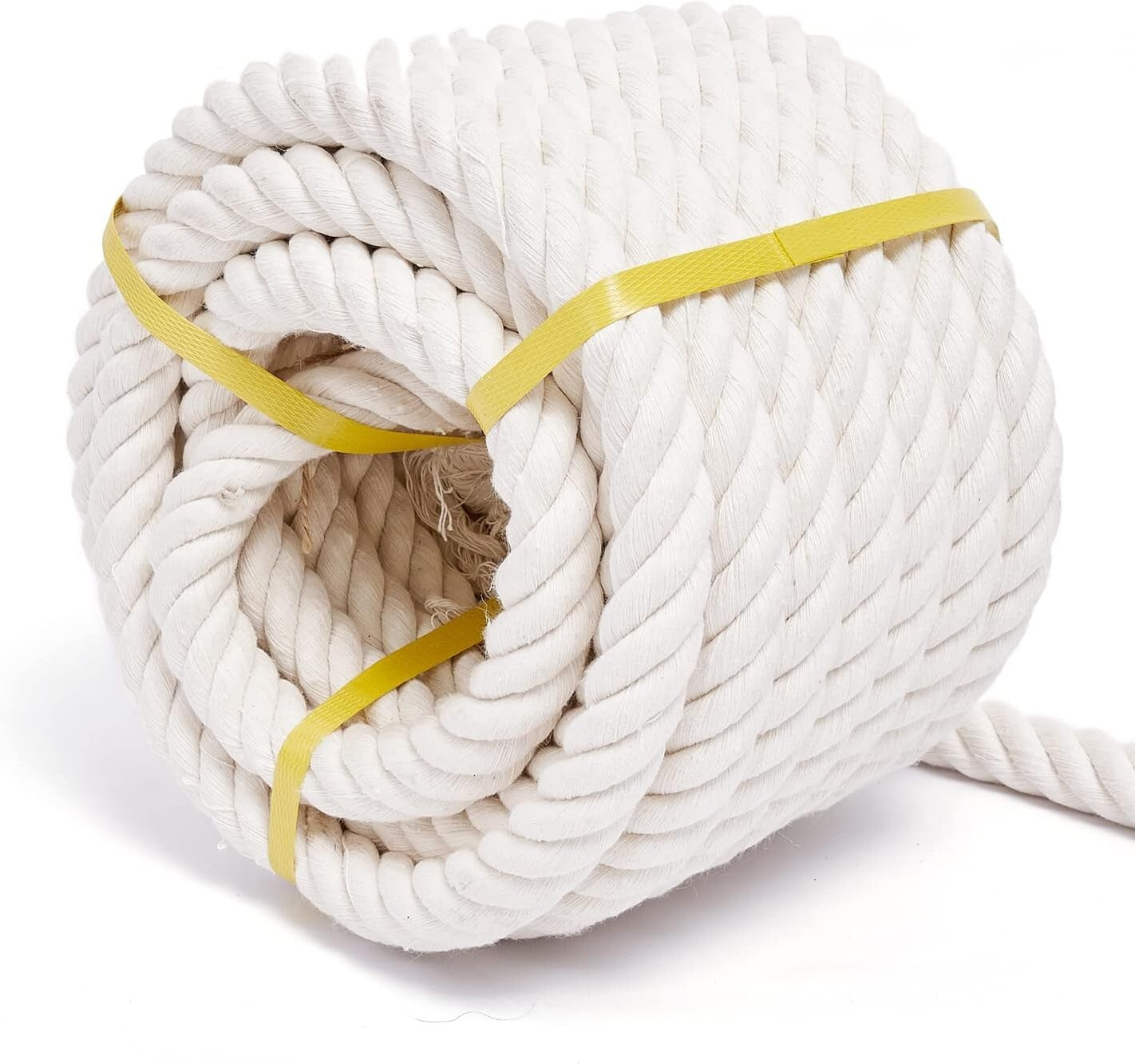 Versatile 1 Inch Thick Cotton Craft Rope - 100 Feet for Indoor & Outdoor Use
