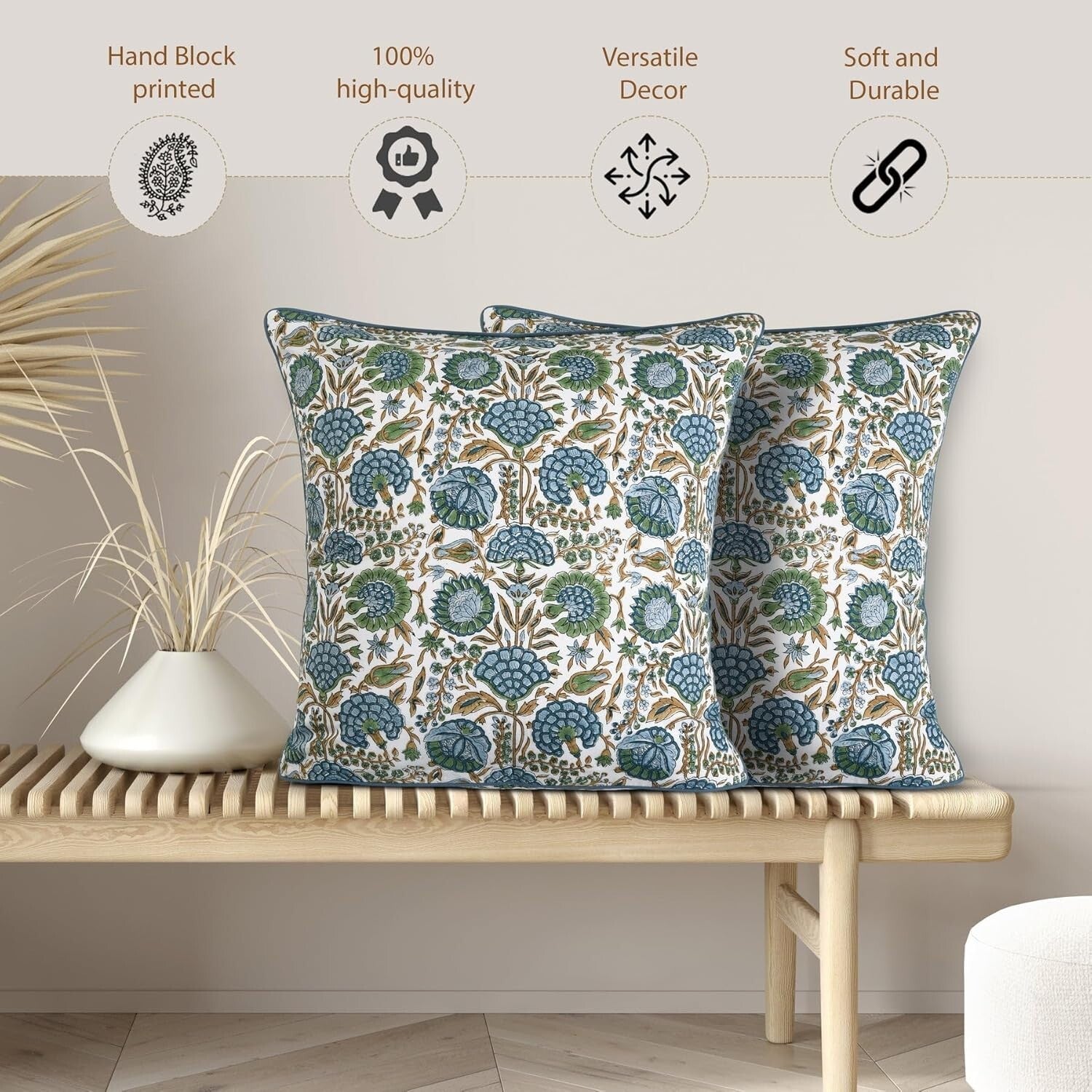 Elegant Asparagus Green Cotton Throw Pillow Covers for Chic Living Room Decor