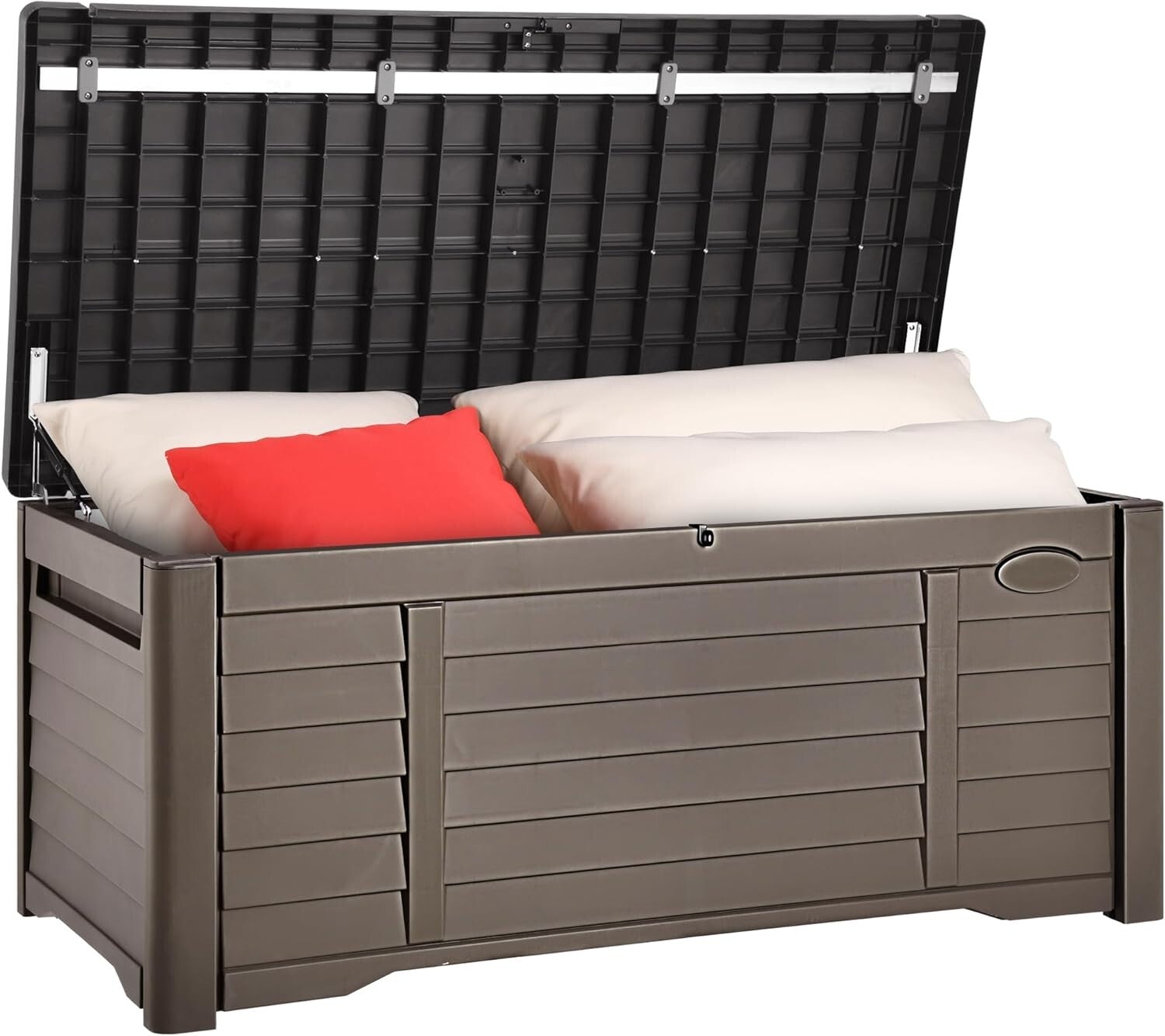 Multi-Functional 120 Gallon Resin Storage Bench - Secure & Stylish Solution