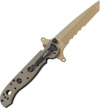 Load image into Gallery viewer, Lightweight Serrated Folding Knife with Desert Tan G10 Handle - Perfect for EDC