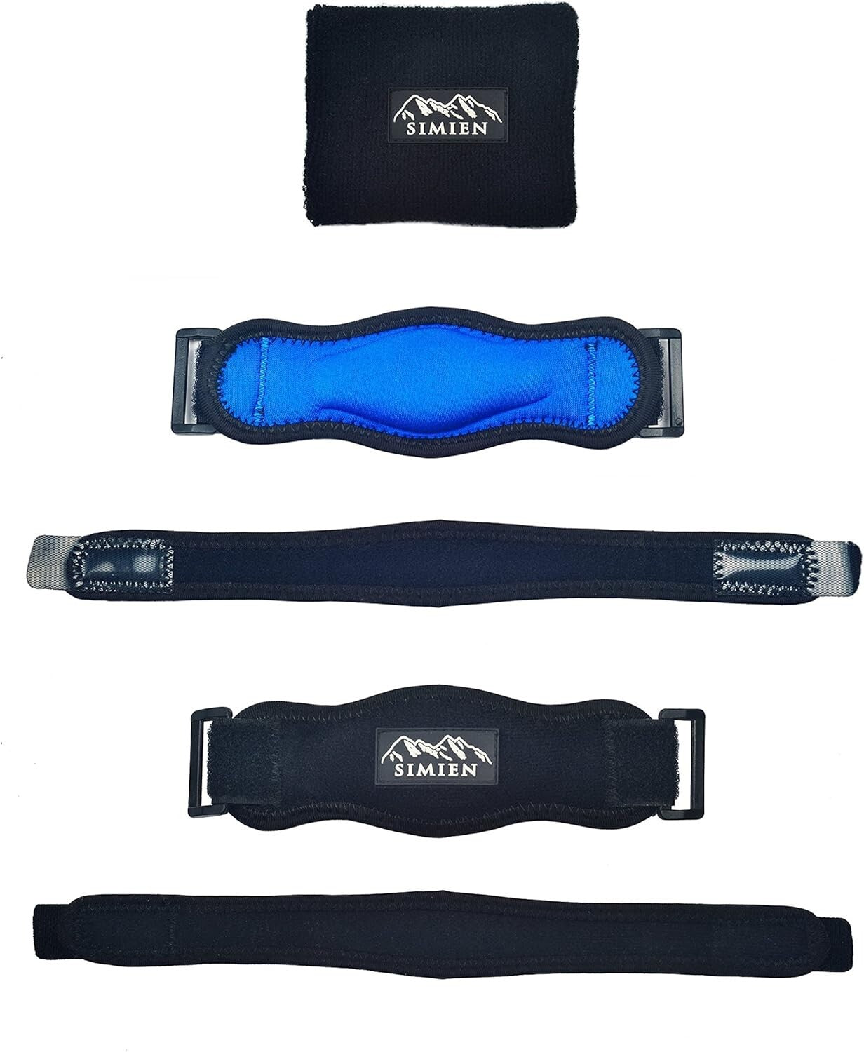 2-Count Tennis Elbow Brace with Compression Pad & Wrist Sweatband - Pain Relief