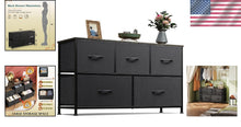 Load image into Gallery viewer, Easy Assembly 5-Drawer Fabric Dresser - Stylish Chest for Hallway &amp; Office