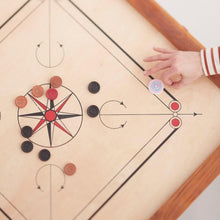 Load image into Gallery viewer, Premium 33 x 33” Carrom Board Set - Handmade in India, Complete with Accessories