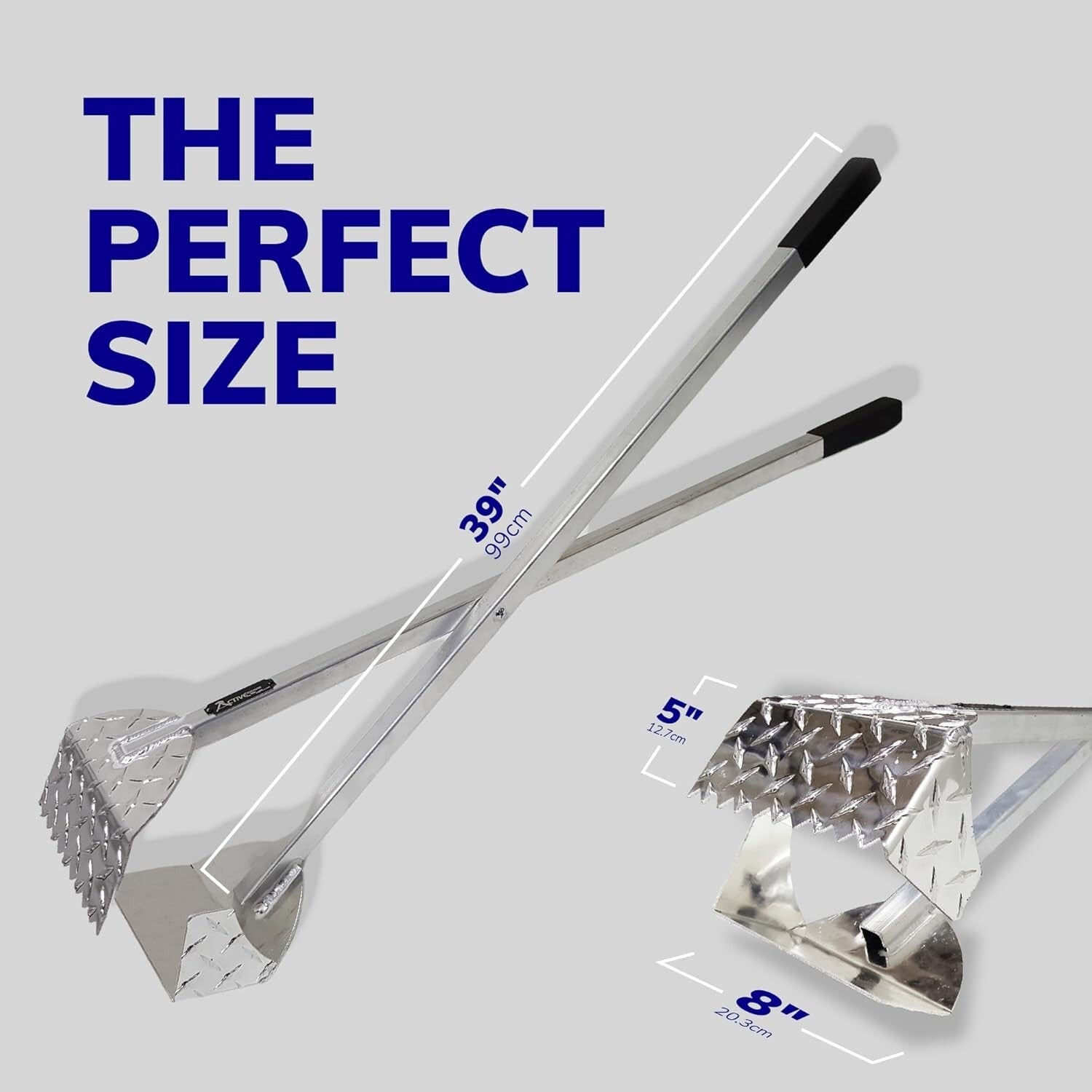 Heavy-Duty Dog Poop Scooper - Durable Aluminum Waste Shovel for Easy Cleanup