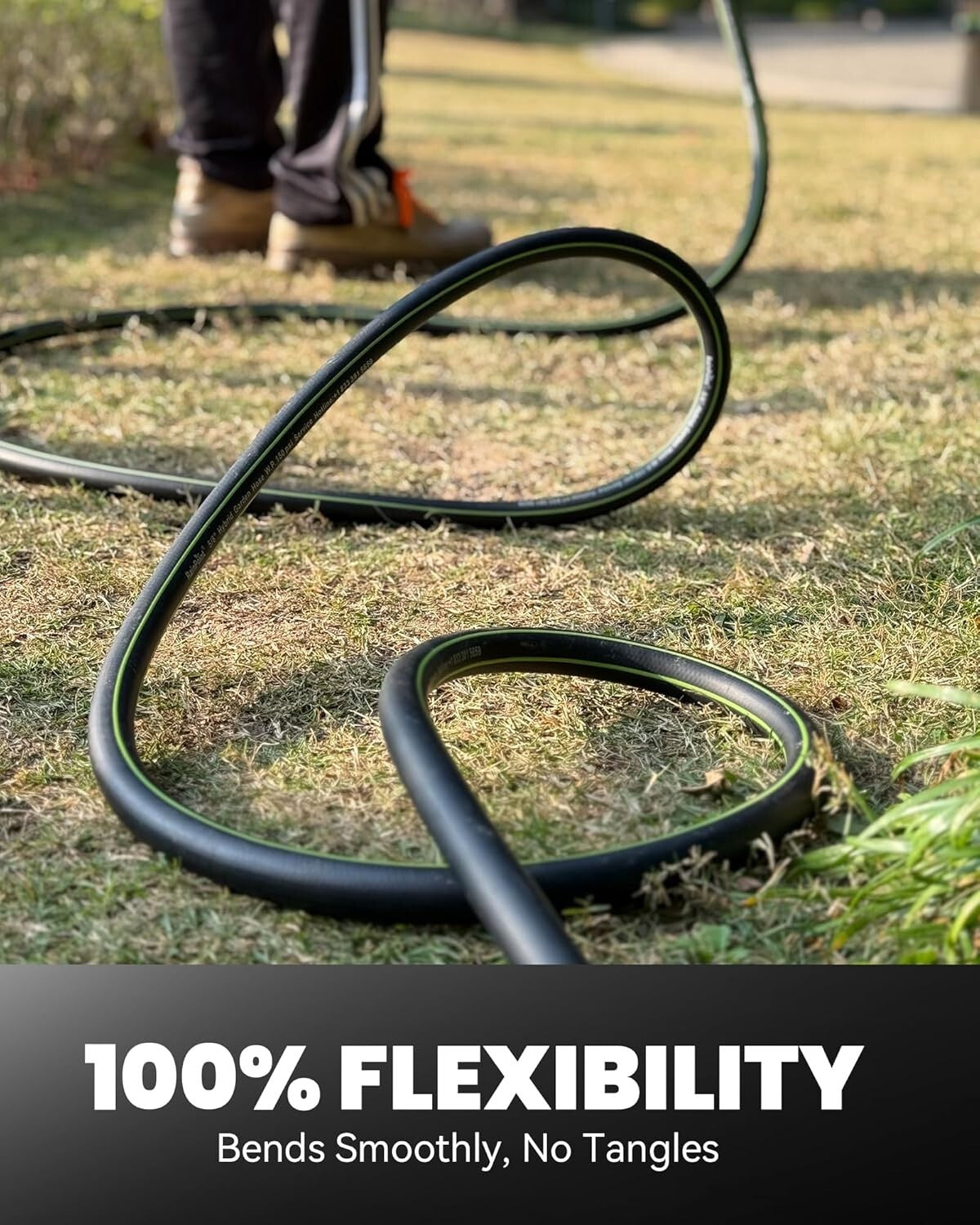 Lightweight 50ft Water Hose with Rotating Handle - Ideal for Yard & Car Wash