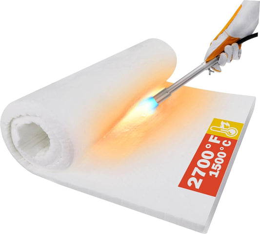 Ceramic Insulation Blanket 60"x24"x1" - Fireproof for Wood Stoves & Pizza Ovens