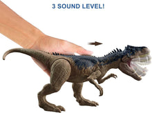 Load image into Gallery viewer, Jurassic World Roar Attack Allosaurus Action Figure with Sound Effects - 12.39"