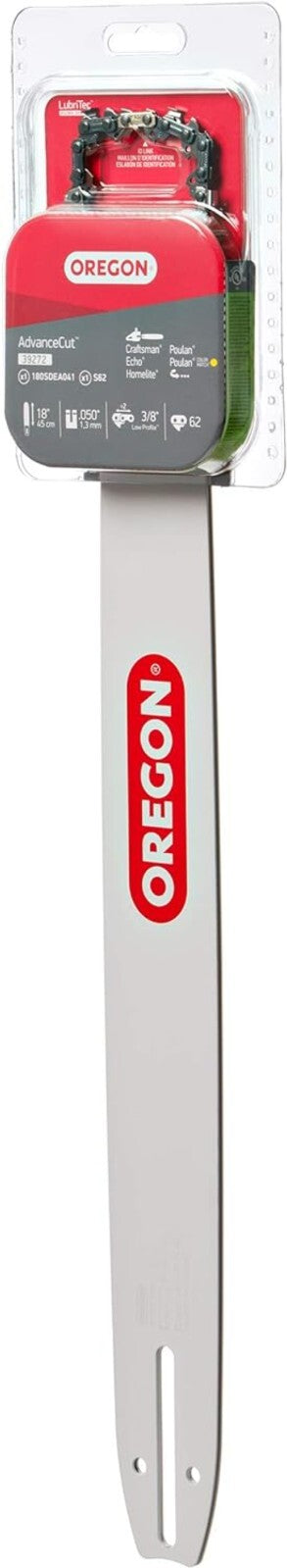 AdvanceCut 18" Chainsaw Guide Bar & Low Kickback Chain for Optimal Performance