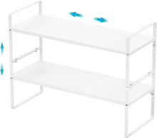 Load image into Gallery viewer, Expandable 2-Pack Heavy-Duty Steel Kitchen Organizer Rack - Adjustable Design