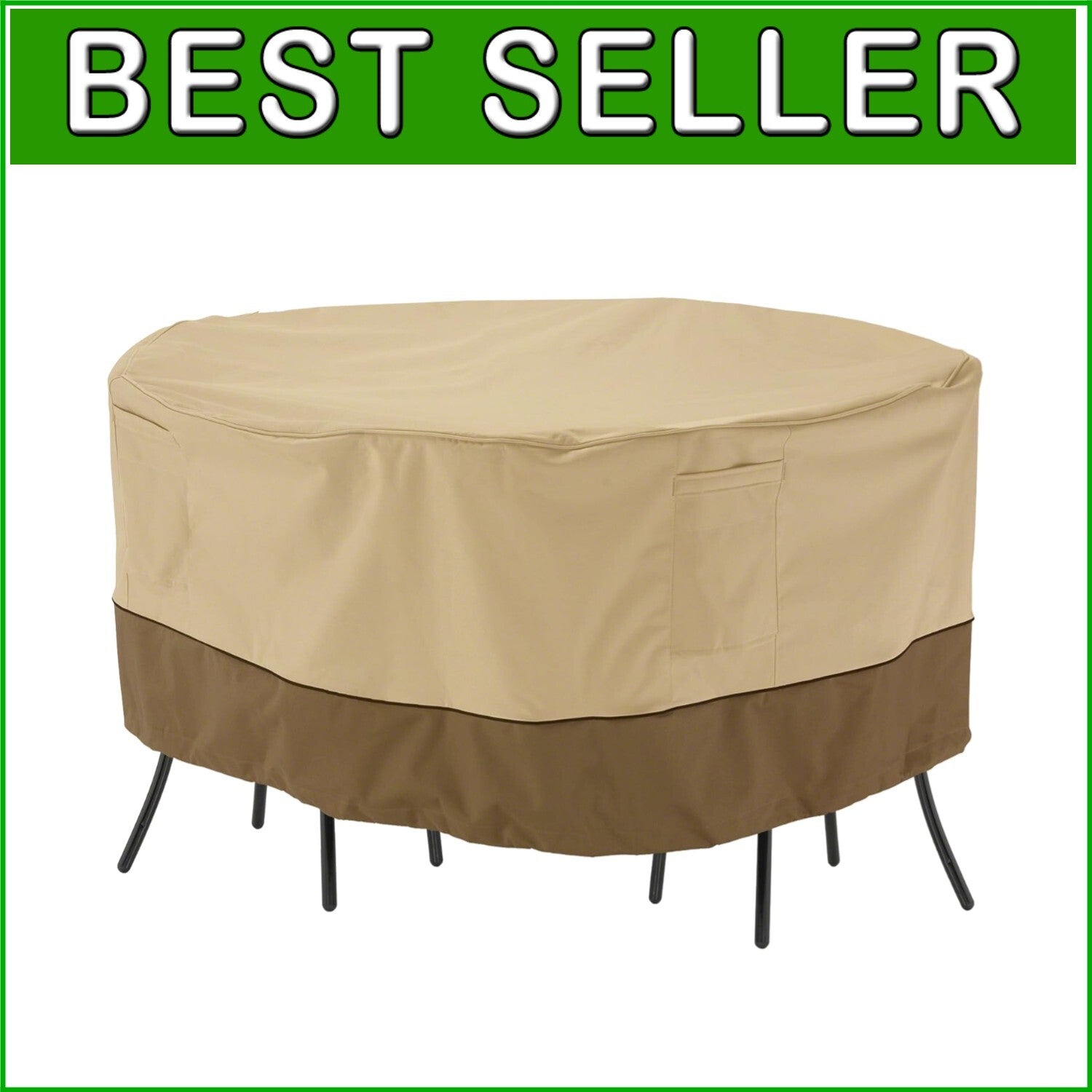 Water-Resistant 52" Round Bistro Table & Chair Set Cover for Outdoor Elegance
