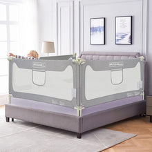 Load image into Gallery viewer, U-Shape Toddler Bed Rail for California King Bed - Modern Grey Safety Guard