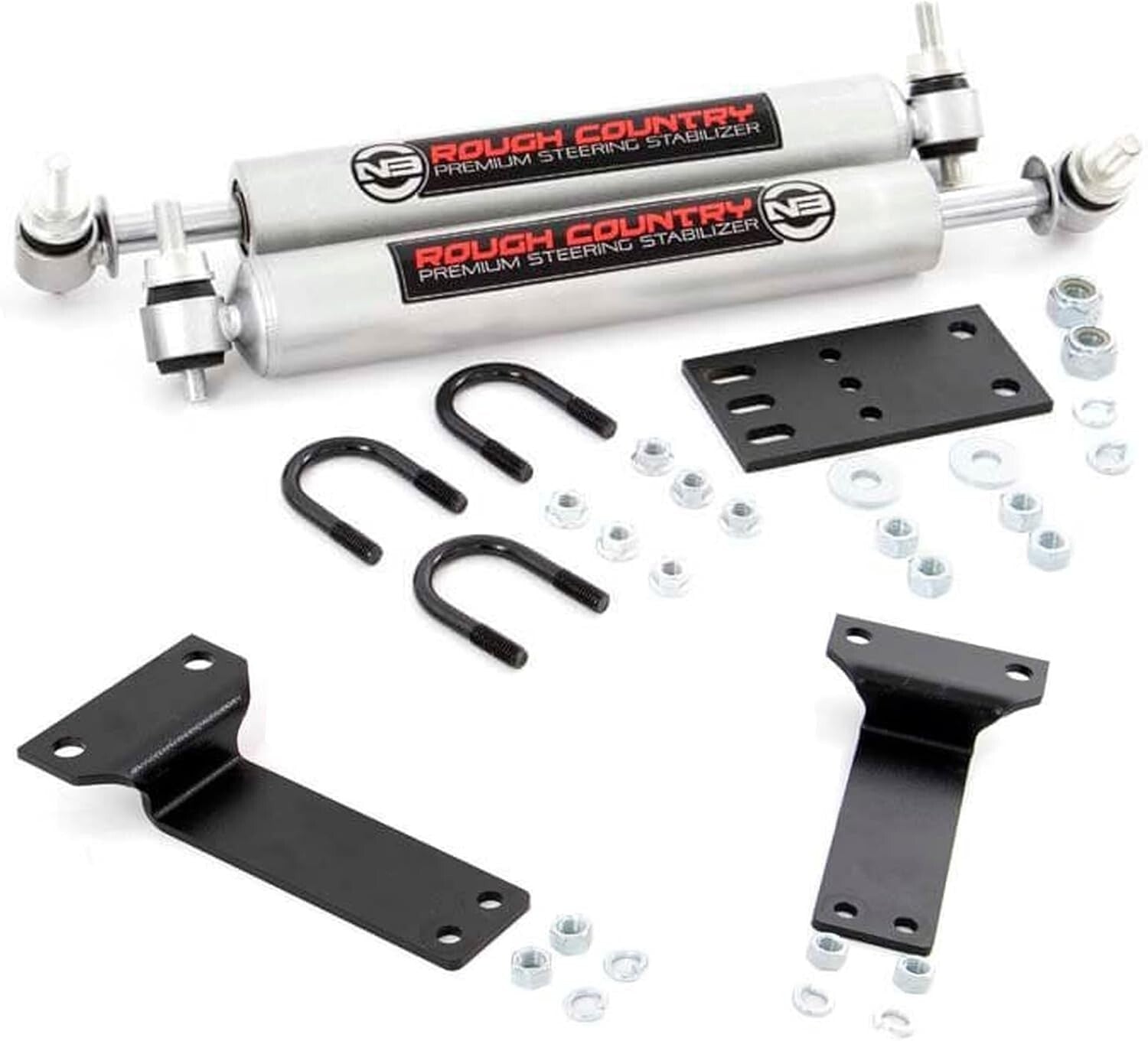 Aluminum Dual Steering Stabilizer for 1999-2004 Ford Super Duty 4WD - Bolt-On